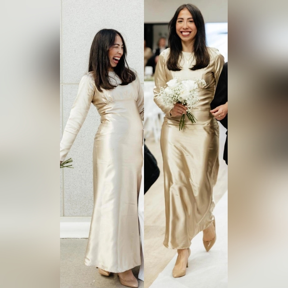Elegant Gold Women's Dress